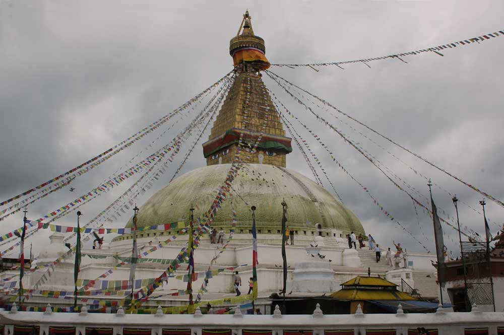 22 - Nepal - Kathmandu, stupa de Bouddhanath